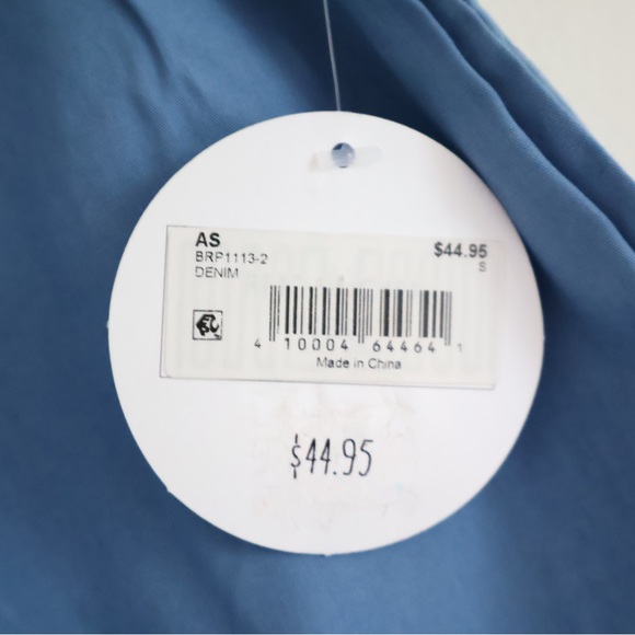 NWT Altar'd State Swim High Waisted Blue Cotton Shorts Small (S) - Picture 3 of 6